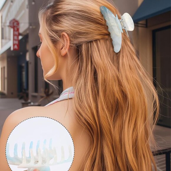 3PCS Hair Claw Clips Acrylic Non-slip Strong Hold for All Hair Types - Picture 6 of 7